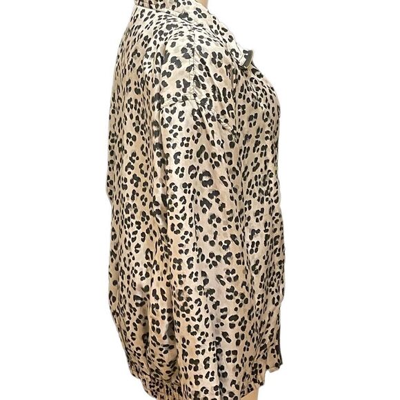 Stunning Vintage Silk Animal Print Zip-Up Jacket by CoAco - Picture 3 of 4
